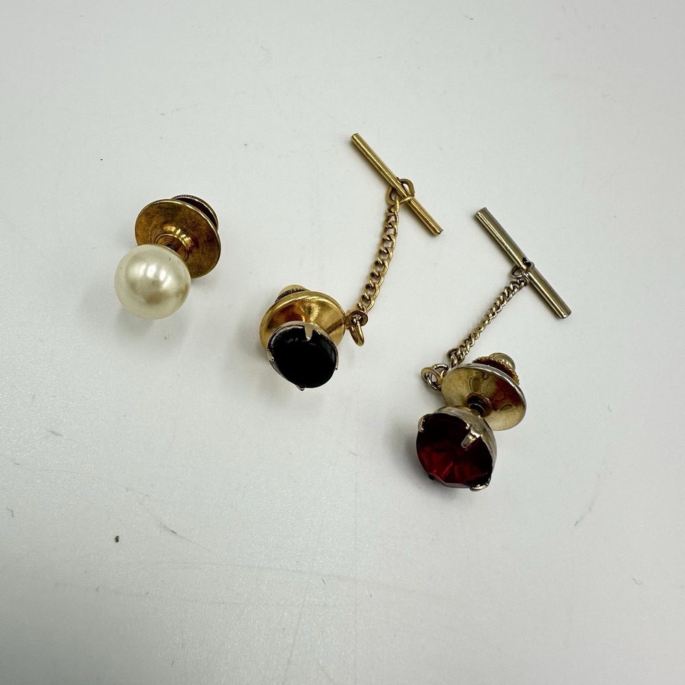 Lot Of 3 Vintage MCM Men's Tie Tacks